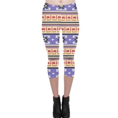 Native American Pattern Capri Leggings  by ExtraGoodSauce