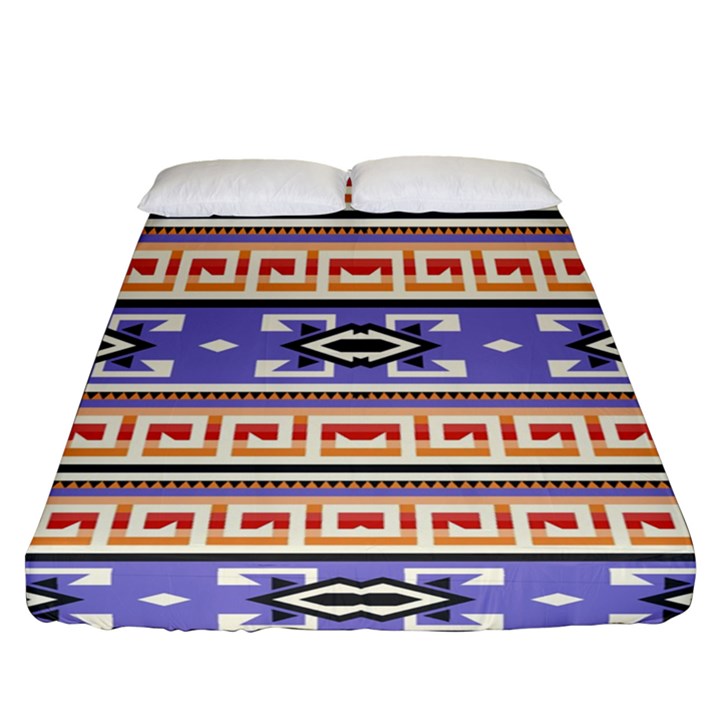 Native American Pattern Fitted Sheet (Queen Size)