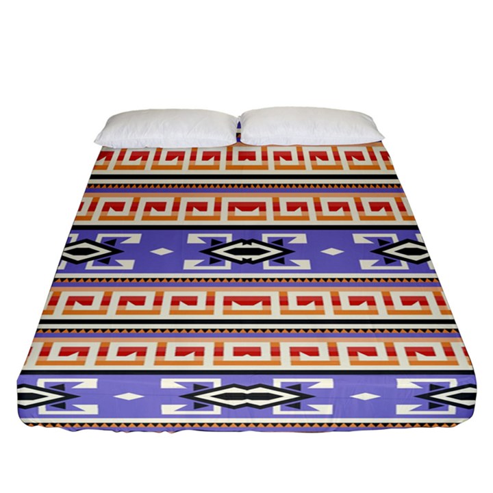 Native American Pattern Fitted Sheet (California King Size)