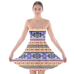 Native American Pattern Strapless Bra Top Dress by ExtraGoodSauce