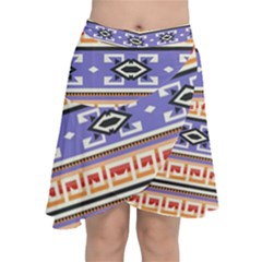 Native American Pattern Chiffon Wrap Front Skirt by ExtraGoodSauce