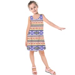 Native American Pattern Kids  Sleeveless Dress by ExtraGoodSauce