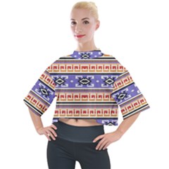 Native American Pattern Mock Neck Tee by ExtraGoodSauce