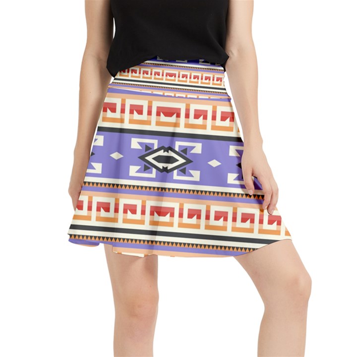 Native American Pattern Waistband Skirt