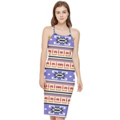 Native American Pattern Bodycon Cross Back Summer Dress