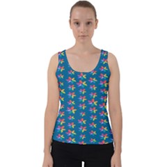 Rainbowcolor Velvet Tank Top by Sparkle