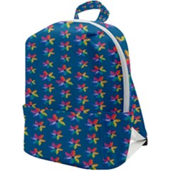 Rainbowcolor Zip Up Backpack