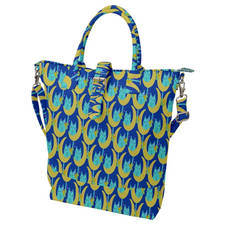 Catmoon Buckle Top Tote Bag