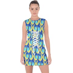 Catmoon Lace Up Front Bodycon Dress by Sparkle