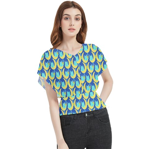 Catmoon Butterfly Chiffon Blouse by Sparkle