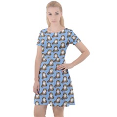 Cats Catty Cap Sleeve Velour Dress  by Sparkle