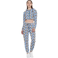 Cats Catty Cropped Zip Up Lounge Set