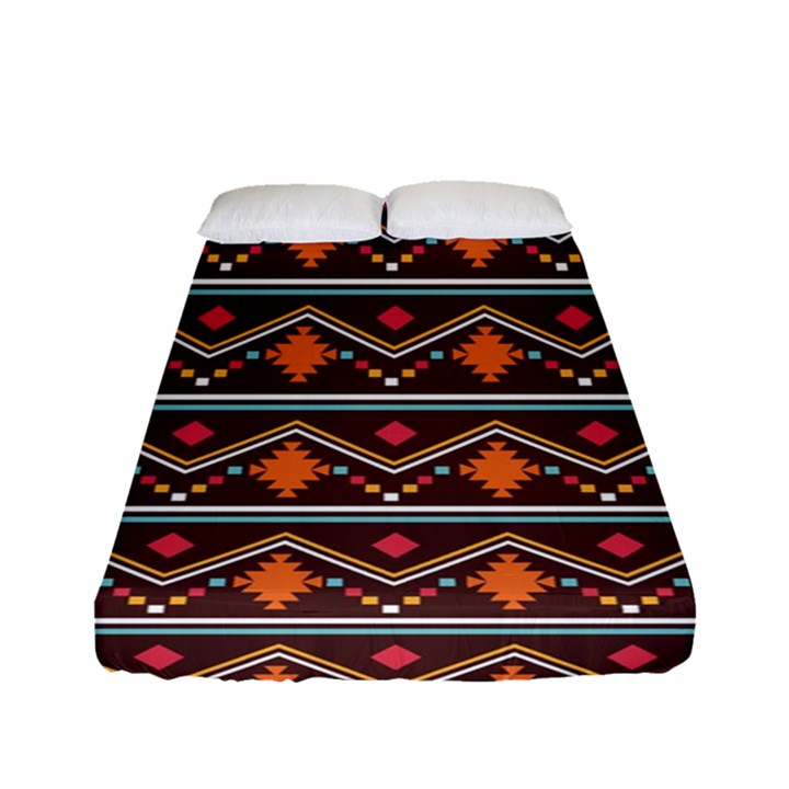 Native American Pattern Fitted Sheet (Full/ Double Size)