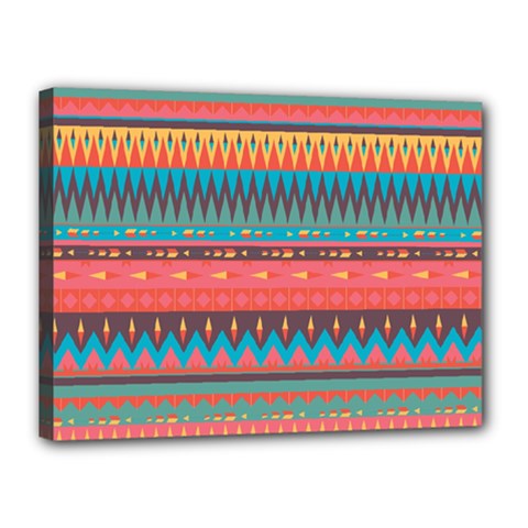 Native American Pattern Canvas 16  X 12  (stretched) by ExtraAwesomeSauce