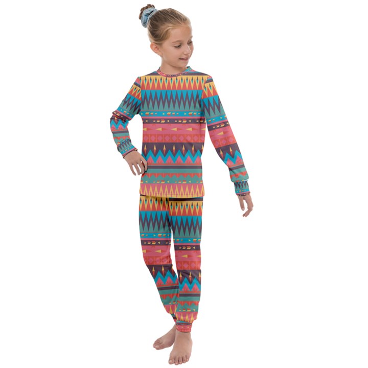 Native American Pattern Kids  Long Sleeve Set 