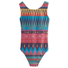 Native American Pattern Kids  Cut-out Back One Piece Swimsuit by ExtraGoodSauce