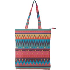 Native American Pattern Double Zip Up Tote Bag by ExtraAwesomeSauce