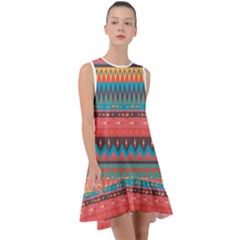 Native American Pattern Frill Swing Dress by ExtraGoodSauce