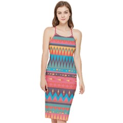 Native American Pattern Bodycon Cross Back Summer Dress