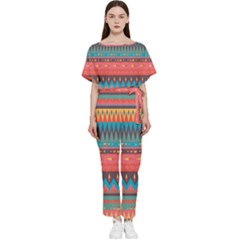 Native American Pattern Batwing Lightweight Jumpsuit