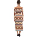 Native American Pattern Quarter Sleeve Midi Bodycon Dress View2