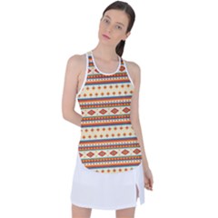 Native American Pattern Racer Back Mesh Tank Top