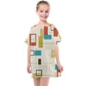 Retro Pattern Vintage Kids  One Piece Chiffon Dress View1