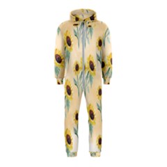 Sunflowers Pattern Hooded Jumpsuit (kids)