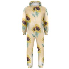 Sunflowers Pattern Hooded Jumpsuit (men) 