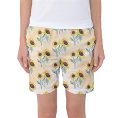 Sunflowers Pattern Women s Basketball Shorts by ExtraGoodSauce