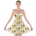 Sunflowers Pattern Strapless Bra Top Dress View1