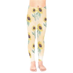 Sunflowers Pattern Kids  Leggings by ExtraGoodSauce