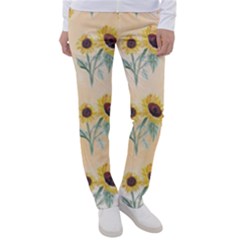 Sunflowers Pattern Women s Casual Pants