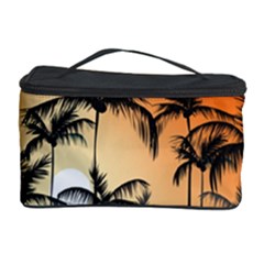 Sunset Palm Trees Beach Summer Cosmetic Storage by ExtraGoodSauce