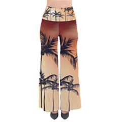 Sunset Palm Trees Beach Summer So Vintage Palazzo Pants by ExtraGoodSauce