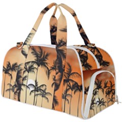 Sunset Palm Trees Beach Summer Burner Gym Duffel Bag by ExtraGoodSauce