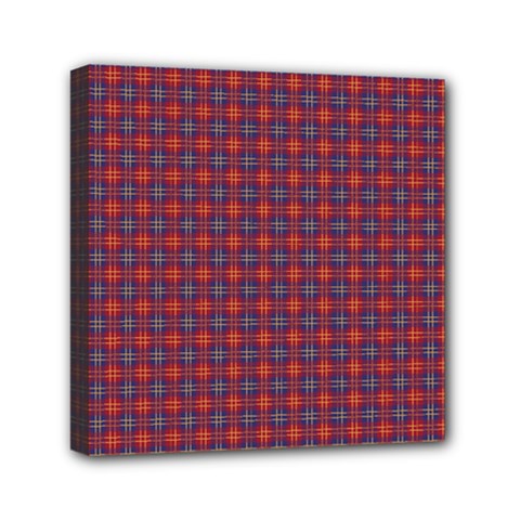 Tartan Pattern Mini Canvas 6  X 6  (stretched) by ExtraAwesomeSauce