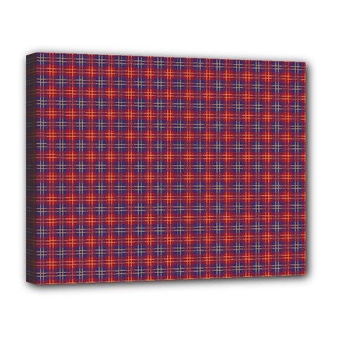 Tartan Pattern Canvas 14  X 11  (stretched) by ExtraGoodSauce