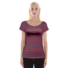 Tartan Pattern Cap Sleeve Top by ExtraGoodSauce