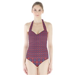 Tartan Pattern Halter Swimsuit by ExtraGoodSauce