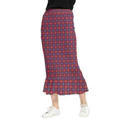 Tartan Pattern Maxi Fishtail Chiffon Skirt by ExtraGoodSauce