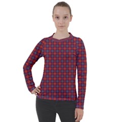 Tartan Pattern Women s Pique Long Sleeve Tee