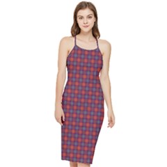 Tartan Pattern Bodycon Cross Back Summer Dress