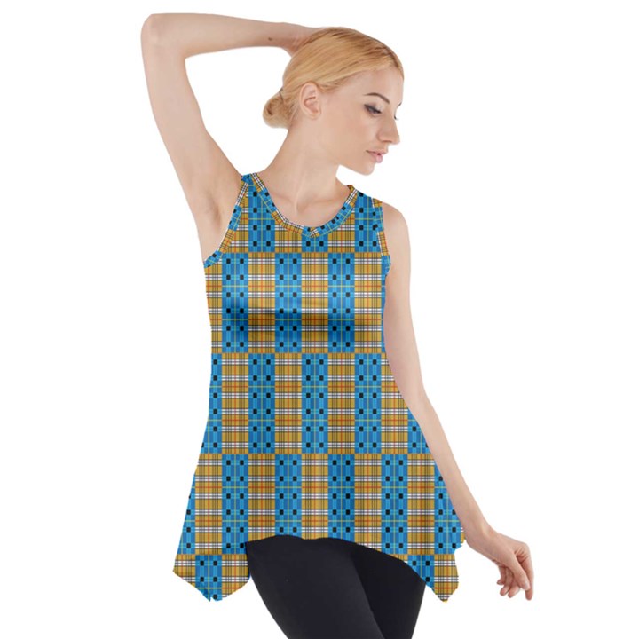 Tartan Pattern Side Drop Tank Tunic