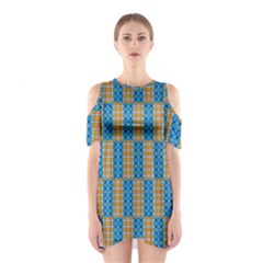 Tartan Pattern Shoulder Cutout One Piece Dress by ExtraGoodSauce