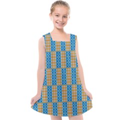 Tartan Pattern Kids  Cross Back Dress by ExtraGoodSauce