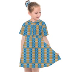 Tartan Pattern Kids  Sailor Dress by ExtraGoodSauce