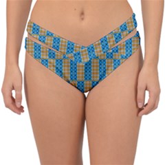 Tartan Pattern Double Strap Halter Bikini Bottom