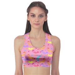 Watercolor Cats Pattern Sports Bra by ExtraGoodSauce