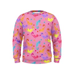 Watercolor Cats Pattern Kids  Sweatshirt